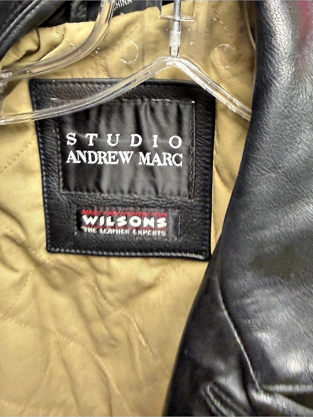 Studio Andrew Marc Men's Leather Jacket in Black